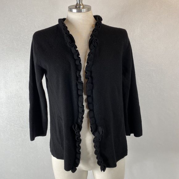 Neiman Marcus Women's Sz Med Black Cashmere Sweater - Picture 1 of 7
